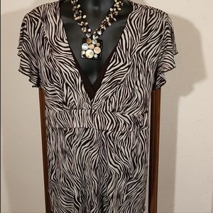 Vol. 1 Woman Zebra Print Blouse (Necklace Sold Separately)